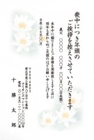 111　喪中郵便ハガキ　カラー(1~40枚まで印刷料金のみ）